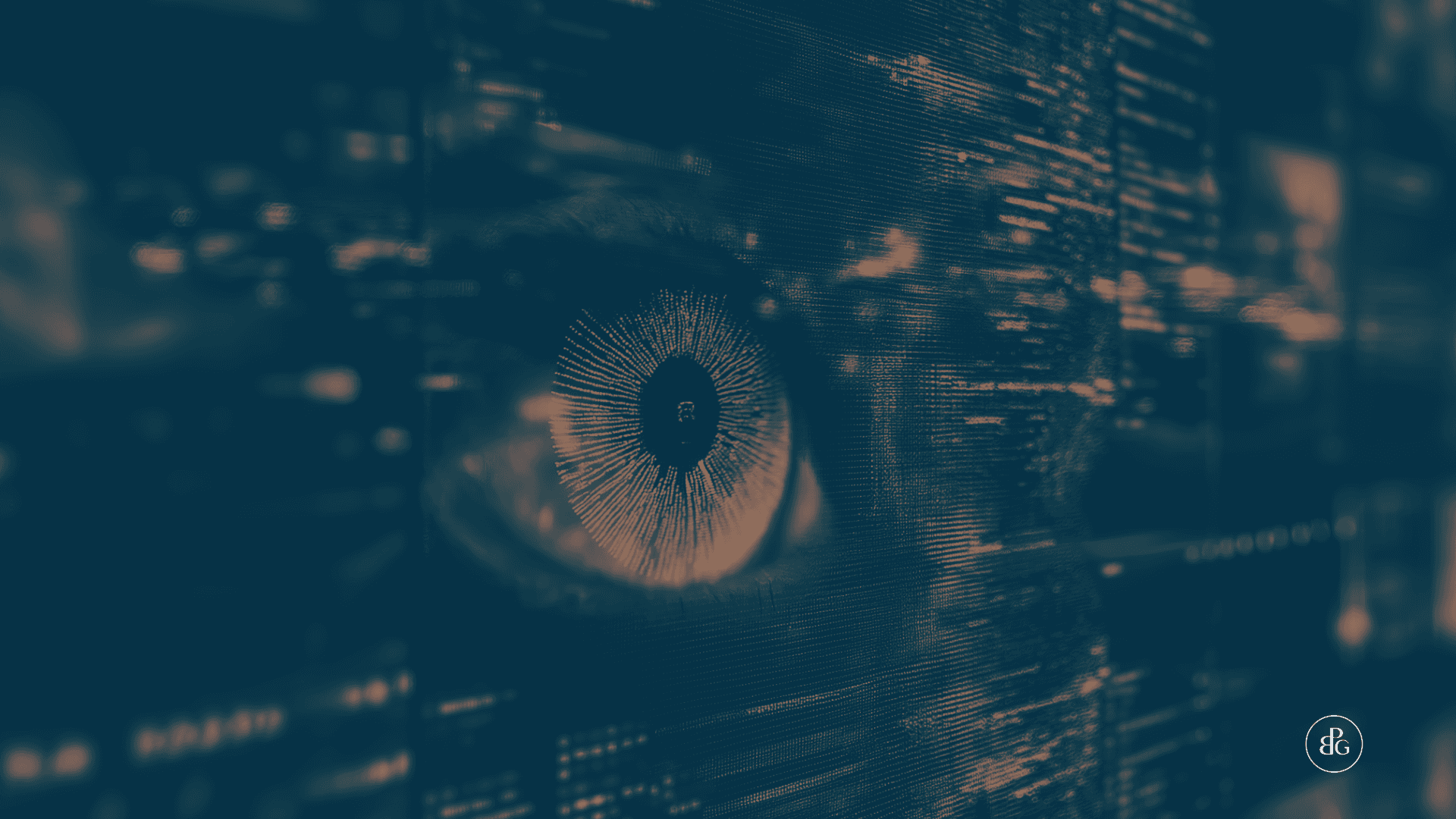 A view of an eye looking at a marketing dashboard regarding a marketing agency for a Hedge Fund or Asset Management Firm.